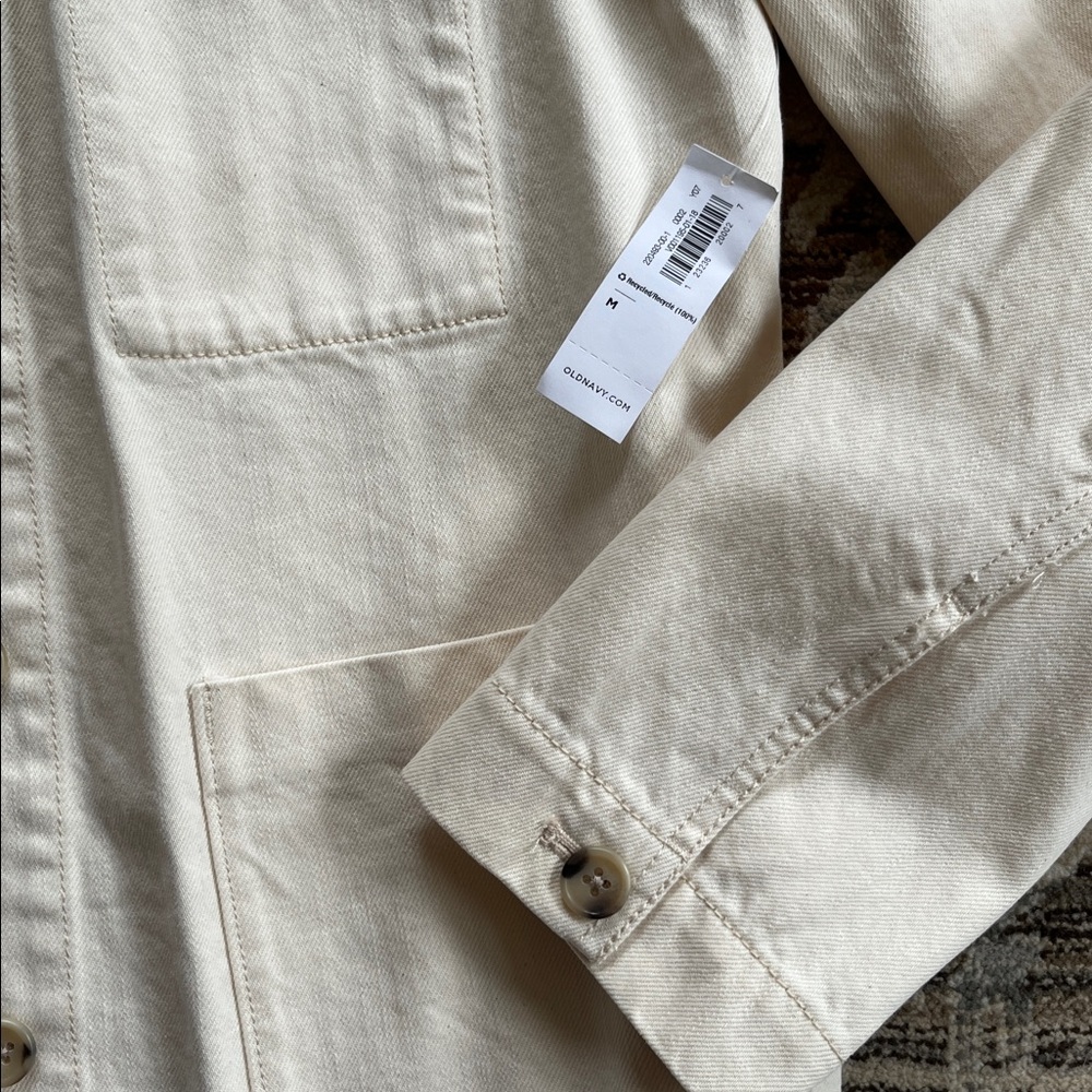 Old Navy Cream Utility Jacket - Picture 2 of 6